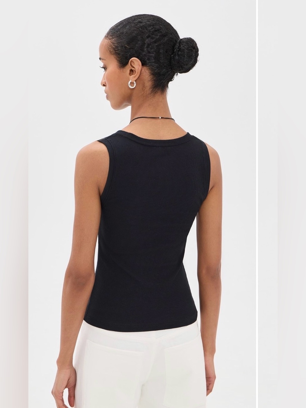 Rails Bobbie Ribbed Square Neck Tank top , Large - Picture 2 of 11